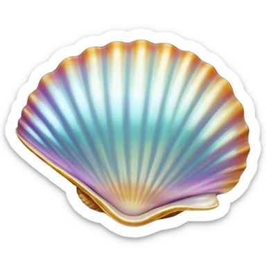 A shiny seashell sticker