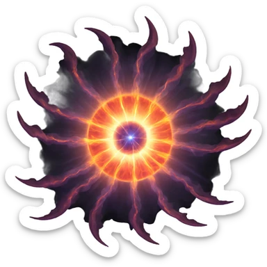 detailed supernova with expanding shock waves sticker