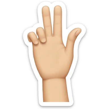 hand with thumb touching the ring finger sticker