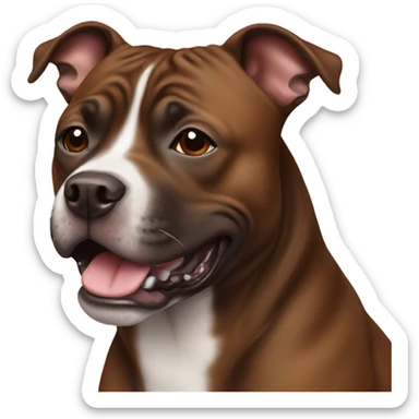 Brown staffy  sticker