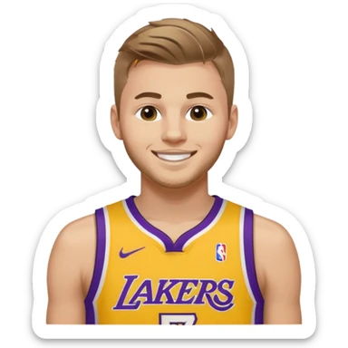 Luka Doncic LA Lakers shirt number 77 sticker