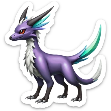 Shiny Noivern-Mightyena-Silvally-Fakémon-hybrid-creature (full body)  sticker