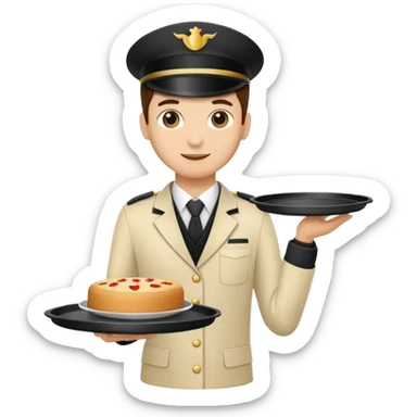 Caca con traje de valet sticker