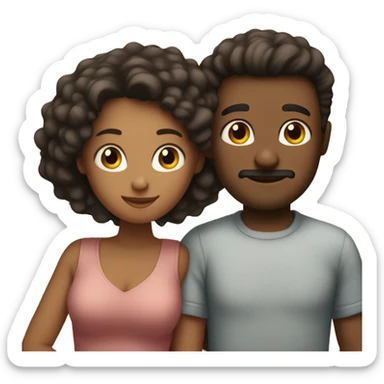 Man and women cuddles sticker