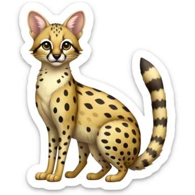 Serval-Genet-Civet-hybrid, full body sticker