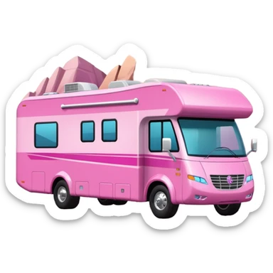 Aerodynamic Streamlined Barbie styled motor home rv off-roading rock-climbing 4x4 desert Winnebago  sticker