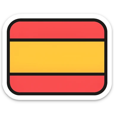 flag of Spain, modern colors, no coat of arms, clean design, vector style sticker