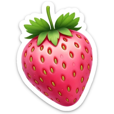 Pink strawberry sticker