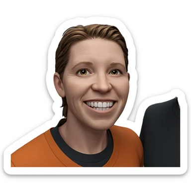 smiling boy with brown hair sticker