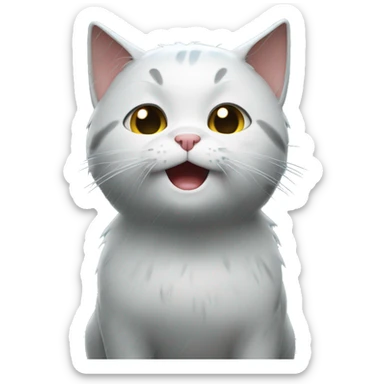 Crying cat in the rain sticker