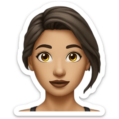 femme brune piercing nez sticker