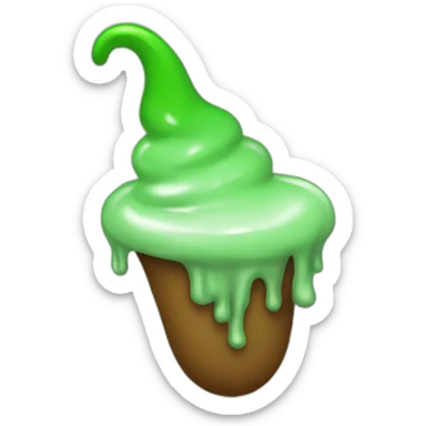 Green poop Halloween sticker