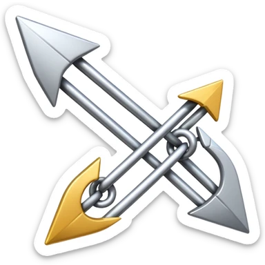 iOS-style emoji of a chain link where one link transforms into a rightward arrow, symbolizing targeted marketing and forward strategy sticker
