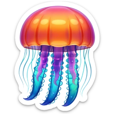 jellyfish with unique design and color but i want a simple one sticker