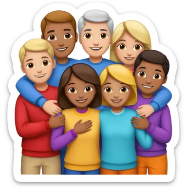 Home of rat, pig, cow, rabbit hugs sticker