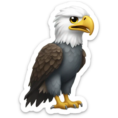 Alien bald eagle sticker