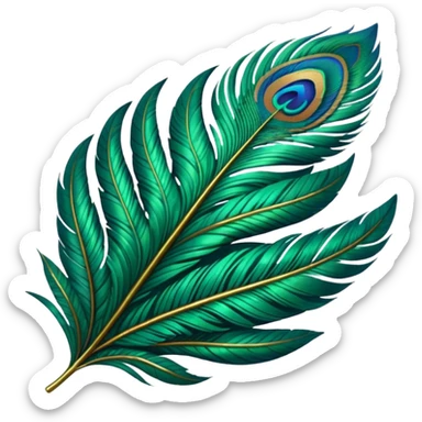Peacock Feather leaf similar like this sticker