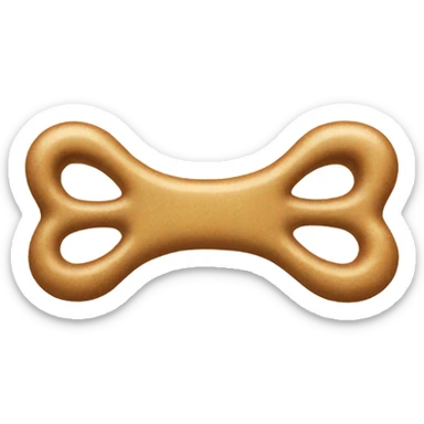 Dog bone with bow sticker