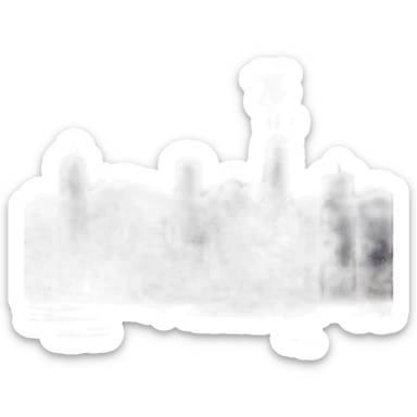 city skyline sunset sticker