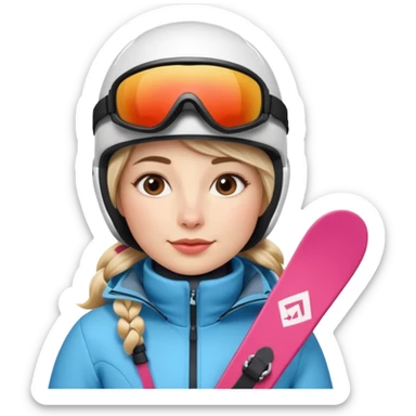 Woman Skiing, Matterhorn sticker
