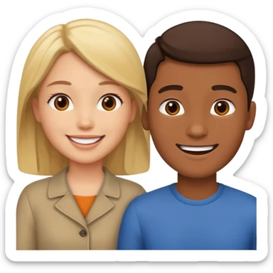 two people talking to eachother sticker