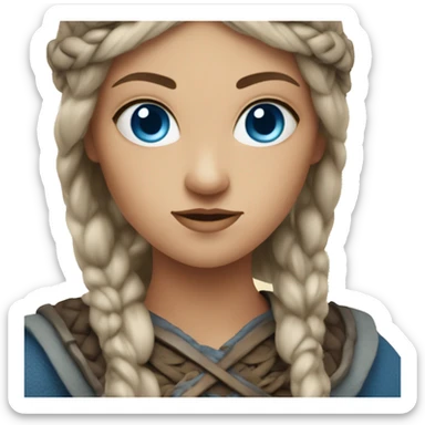 viking woman blue eyes sticker