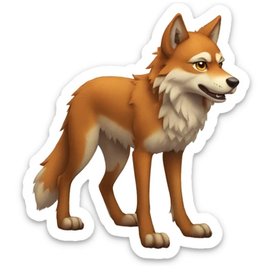 Anthropomorphic Falvie-wolf full body sticker