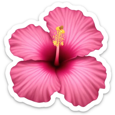 Pink hibiscus flower sticker