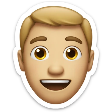 face that expresses you are being silly sticker