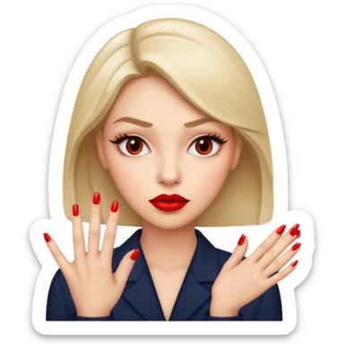 Make a combo of 🤨💅👄 sticker