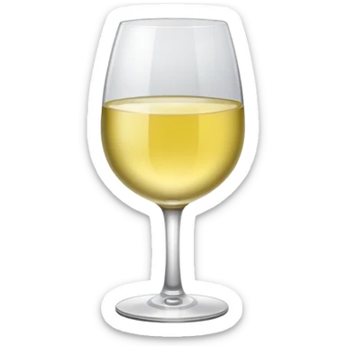 glass of white wine  sticker