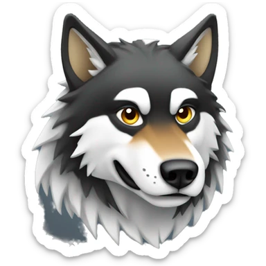 alpha wold howling sticker