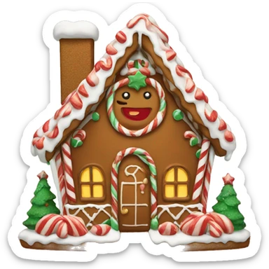 Christmas gingerbread house  sticker