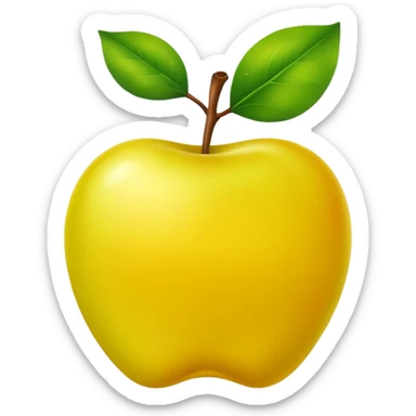 Yellow apple green leaf flush sticker
