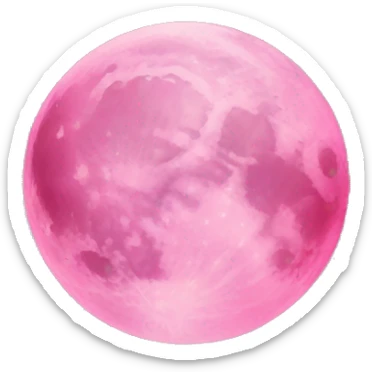 Pink moon sticker