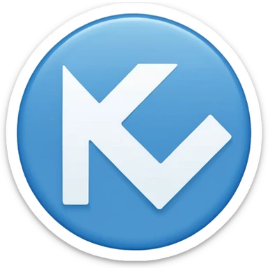 Un circulo de color azul claro que adentro este una palomita de color blanco sticker