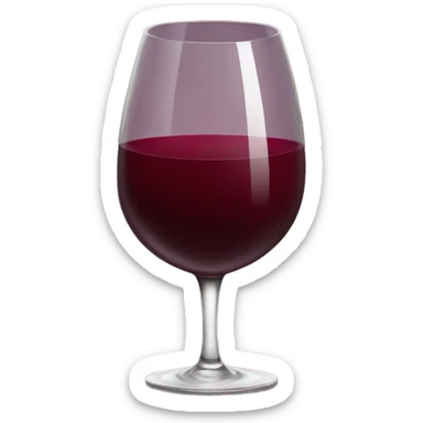 maroon wine glass sticker