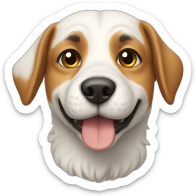 dog skii sticker