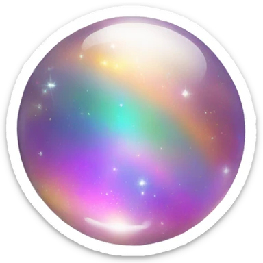 Shiny Rainbow-Sparkle-Iridescent-Nebula-Opal-Gemstone sticker