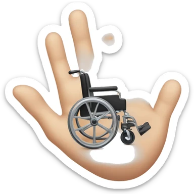 hand with handicap sticker