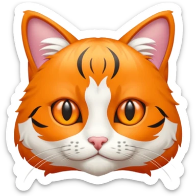 eine getigerte flauschige katze  sticker