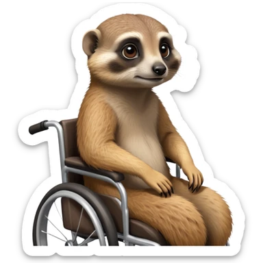 Meerkat in a wheelchair  sticker