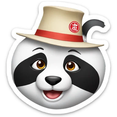 Panda wearing Panda Express Hat sticker