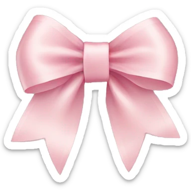 light pink ribbon bow sticker