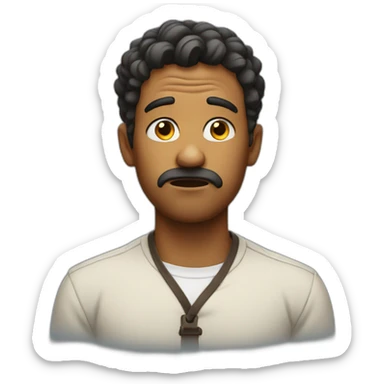 stares in confusion sticker