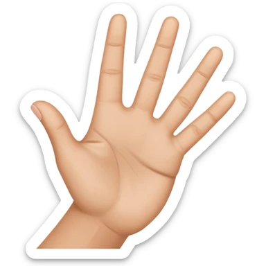 Hand doing peace sign with back of hand facing out  sticker