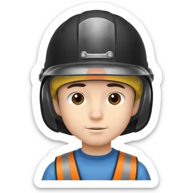 garcon avec un bonnet et un casque sticker