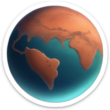 the planet mars sticker