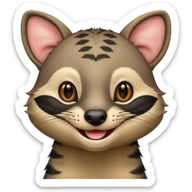 civet show yummy face sticker