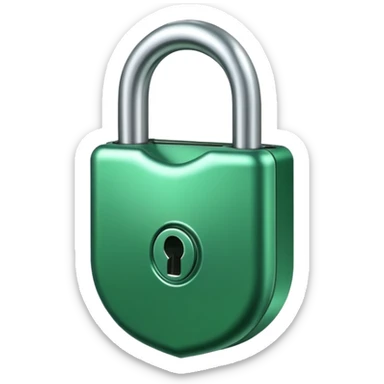 Green lock feeeein sticker